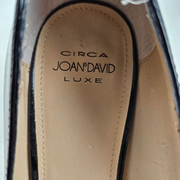 Circa Joan & David Luxe Shoes Womens 7.5 M Black Shiny Platform Stiletto Heels - Picture 8 of 8